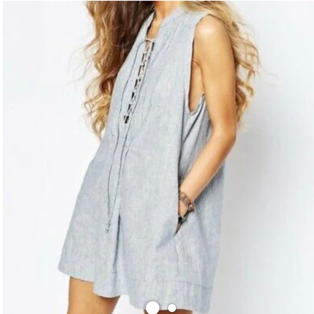 Free people chambray stripe tunic